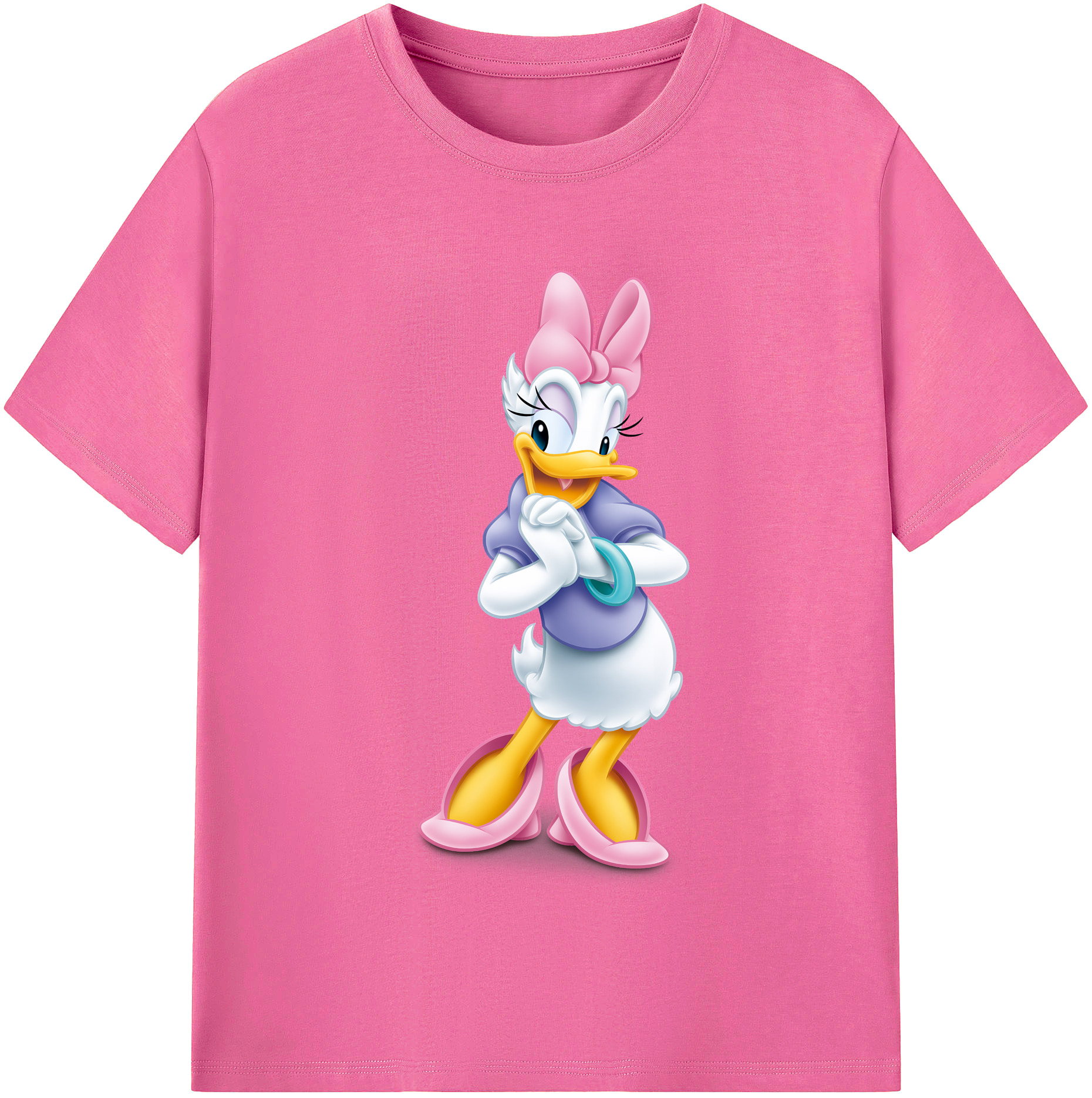 （画像用） ミッキーマウス Mickey Mouse レディースカジュアルプリントTシャツ（綿100％）